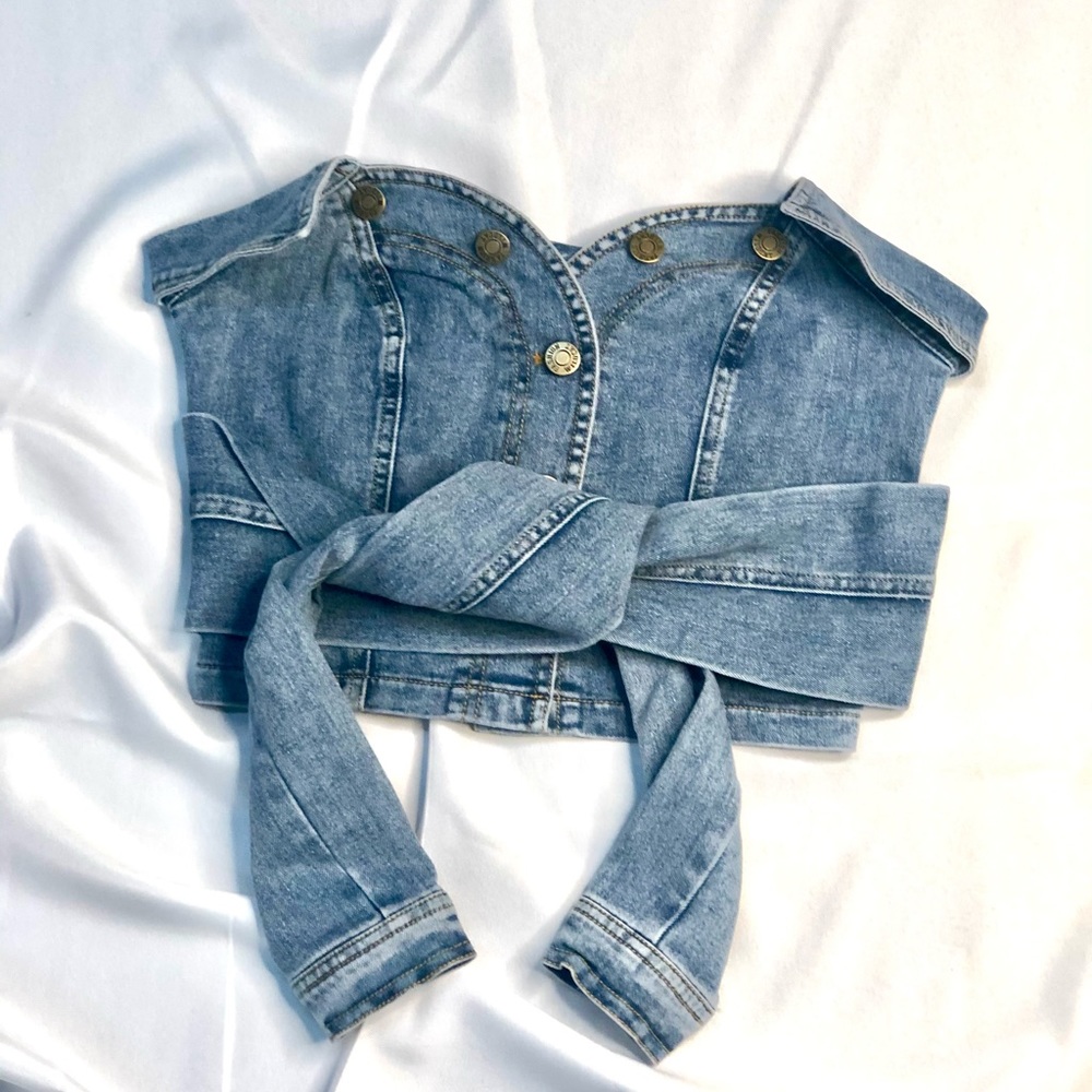 *SOLD* Denim Crop Top
